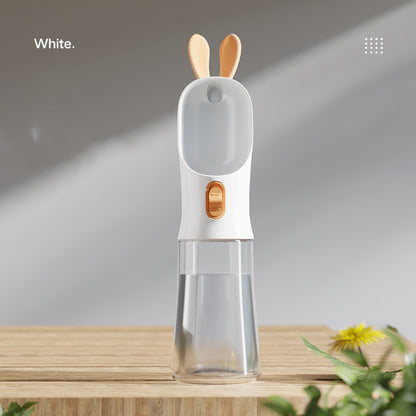 Dog Water Bottle - 2-in-1 Food Storage and Drinking Bottle for Pets